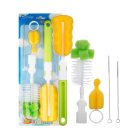 奶瓶刷5件套清洗刷宝宝海绵清洁刷子吸管刷 360旋转清洁奶瓶|清洁五件套