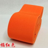 加厚松紧带彩色缝纫diy配件/辅料斜纹柔软裤腰裙子加高家用橡皮筋|宽7.5cm橘红松紧带2米