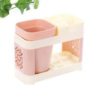 轩函 创意牙刷架浴室洗漱套装漱口杯情侣牙刷杯|单杯粉