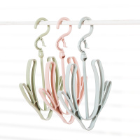 挂钩可旋转4爪多用挂架挂钩衣架领带丝巾围巾衣帽架塑料挂钩|大号晒鞋架(随机混色2个装)