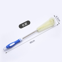 洗杯子神器海绵杯刷长柄茶杯去茶渍水杯清洁瓶口无死角奶瓶小刷子|长柄直角弯头杯刷（软毛不伤杯）