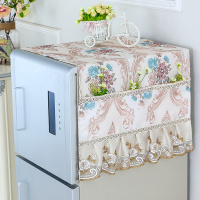 冰箱罩冰箱盖布巾洗衣机防尘罩|恋花咖 对/双开门冰箱罩