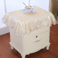 防滑床头柜罩绗缝防滑颗粒三层加棉加厚床头柜盖巾防尘|菱形米-防滑 40*50cm