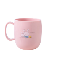 塑料卡通儿童漱口杯情侣亲子牙刷杯可爱防摔家用杯子洗漱杯牙杯|粉红色单只装适合1-7岁