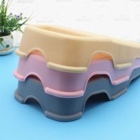 糖果色加厚塑料防滑搓衣板迷你洗衣板盆跪神器洗衣服搓板洗刷板|混装颜色 1个装[防滑卡槽有悬挂孔]