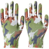 尼龙针织印花超薄款无胶防静电厨房家务室外骑车劳保|绿迷彩 [男女通用号]60双