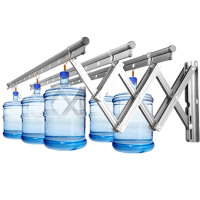 室外伸缩推位晾衣架户外推位折叠窗外加筋加厚晾架|亮银色 [升级加厚加强筋]3.5米三杆