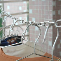 304不锈钢晾衣链晾衣绳挂衣链 晾衣服晒被子衣绳防风防滑阳台户外|M3不锈钢晾衣链8米(配2个弹簧扣)