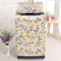 洗衣机罩防水防晒波轮式上开盖滚|涤纶布黄色太阳花 B款[超薄洗衣机]滚筒前开盖60*50*85cm适合6kg内