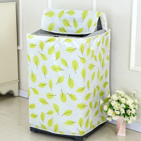 洗衣机罩防水防晒波轮式上开盖滚|涤纶布绿树叶洗衣机罩 B款[超薄洗衣机]滚筒前开盖60*50*85cm适合6kg内