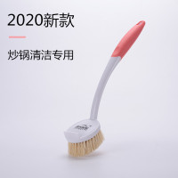 墨西哥剑麻刷锅神器洗锅刷子天然锅刷不沾油加长柄清洁刷厨房家用|酒红色1支装炒锅专用