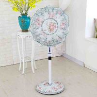 家用包电机电扇罩落地扇防尘罩两件套台扇罩风扇罩子全包电风扇罩|田园蓝电扇罩两件套