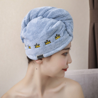 加厚干发帽女吸水速干包头洗头擦头发毛巾神器浴帽可爱干发巾|秋冬加厚款蓝色重160克送毛巾