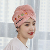 加厚干发帽女吸水速干包头洗头擦头发毛巾神器浴帽可爱干发巾|秋冬加厚款星球粉色重160克送毛巾
