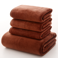 家政保洁毛巾抹布厨房擦桌子毛巾吸水不掉毛抹布清洁布擦玻璃抹布|咖啡色 加厚款35cm*75cm3条