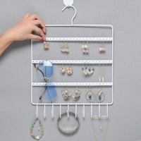 耳环首饰收纳架放耳钉的架子家用女大容量装项链收纳盒挂墙展示架