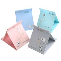 折叠化妆镜大号镜子高清台式梳妆镜学生便携可爱随身课桌面小镜子|猫趣系列6771 折叠镜子+气囊梳