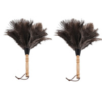 羊毛尘掸鸡毛掸子防静电柔软家用加密不掉毛车用除尘掸子沙发掸|鸵鸟毛2个装