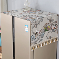 冰箱防尘罩北欧单双开门防水防油冰箱垫子盖布收纳袋式简约|雅慕-米 60*140（单开门冰箱/洗衣机通用）