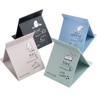 折叠化妆镜大号镜子高清台式梳妆镜学生便携可爱随身课桌面小镜子|洛克系列6766 折叠镜子+发圈