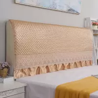 床头罩床头套简约床头防尘罩保护1.2m1.5m1.8m2m2.2m床头|咖色[全包] 床头柜巾两个装