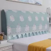 床头罩床头套简约床头防尘罩保护1.2m1.5m1.8m2m2.2m床头|国色天香绿色[全包] 床头柜巾两个装