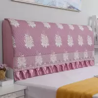 床头罩床头套简约床头防尘罩保护1.2m1.5m1.8m2m2.2m床头|国色天香紫色[全包] 床头柜巾两个装