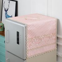 欧式布艺双开单开门蕾丝电冰箱防尘罩套洗衣机遮盖布巾蒙帘收|粉金倾城 薄款双开(55*165厘米)