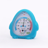 卡通干湿温度计家用温湿度计摆台室内婴儿高精度儿童温表|天蓝色