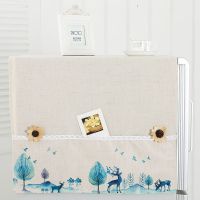 大双开门冰箱罩布艺简约对开门冰箱盖布防水田园四开门冰箱防尘罩|鹿乡 对开门大冰箱(70*170)