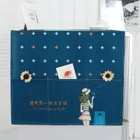 大双开门冰箱罩布艺简约对开门冰箱盖布防水田园四开门冰箱防尘罩|电影（深蓝） 对开门大冰箱(70*170)