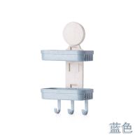 肥皂盒香皂盒肥皂盒吸盘香皂盒吸盘卫生间香皂盒肥皂盒双层大号|双层蓝色皂盒