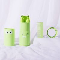 洗漱杯八件套多功能旅行必备洗漱套装便携洗漱用品分装瓶牙膏牙刷|标准绿 7件套