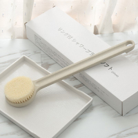 正宗日本洗澡刷搓澡神器洗澡神器软毛长柄沐浴刷子搓背刷浴刷|小麦色