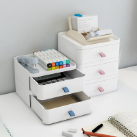 桌面收纳盒塑料抽屉式办公整理盒口红首饰化妆品护肤品防尘置物架