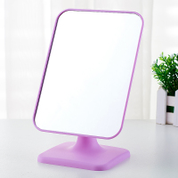 创意桌面镜子台式化妆镜随身镜单面高清时尚小镜子学生便携梳妆镜|1个粉色—台式镜