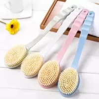 洗澡刷子搓澡刷长柄搓背刷软毛成人沐浴刷浴刷后背刷擦背刷|蓝色 升级版[二件装]