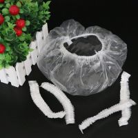 一次性浴帽女防水洗澡成人家用加厚帽子焗油染发厨房防油烟头套|44cm加厚款-白色100只