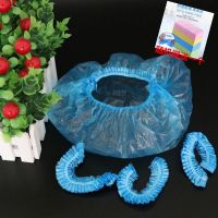 一次性浴帽女防水洗澡成人家用加厚帽子焗油染发厨房防油烟头套|加厚款200只/2包-蓝色送搓澡海绵