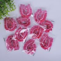 一次性浴帽女防水洗澡成人家用加厚帽子焗油染发厨房防油烟头套|44cm包装-加厚款粉红100只