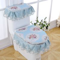 四季通用双面马桶套防尘护坐垫三件套田园欧式卫生间u型拉链家用