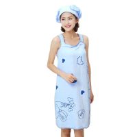 浴巾可穿成人女性感卡通浴裙抹胸比纯棉柔软大号吸水速干