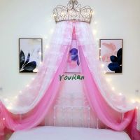 ins女孩床幔床头纱帘儿童公主少女心家用蚊帐床帘床头帘装饰欧式