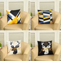 北欧简约黑金抱枕客厅沙发抱枕靠垫汽车腰垫办公室靠枕床头靠枕垫