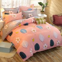 加厚磨毛四件套1.51.8m2米婚庆床上用品单双人被套学生宿舍三件套