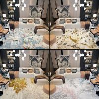 简约北欧现代个性风格地毯客厅沙发茶几卧室衣帽间门口门垫可定制