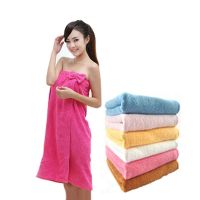 可以穿的蝴蝶结浴巾百变成人女浴裙浴袍柔软裹胸大浴巾吸水性感