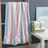 2条装纯棉浴巾家用吸水速干大号情侣 全棉浴巾加大成人男女网红巾