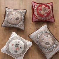 欧式沙发靠垫抱枕套床头绣花靠背办公室汽车腰靠椅子车载客厅靠枕