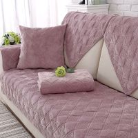 短毛绒防滑冬季沙发垫子客厅实木通用三人坐垫布艺四季全包万能套
